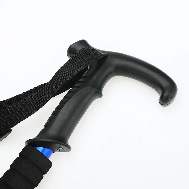 Folding Trekking Pole 4 Section Anti Shock Adjustable Telescopic Canes Stick 50-110cm Nordic Walking Hiking Camping Stick