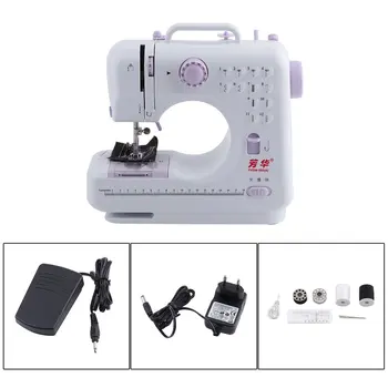 

Desktop Portable Double Thread Double Speed 12 Pre-Set Stitches Mini Household Sewing Machine 505A Presser Foot