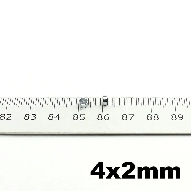 N42 Tinny Magnetics NdFeB небольшой магнитный диск Dia. 4x2 мм прецизионные неодимовые сенсорные магниты 100 шт