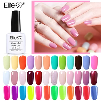 

Elite99 Fluorescent Macaron Gel Nail Polish Nail Art Design Manicure Soak Off Enamel Gel Polish UV Pure Color Gel Nail Polish