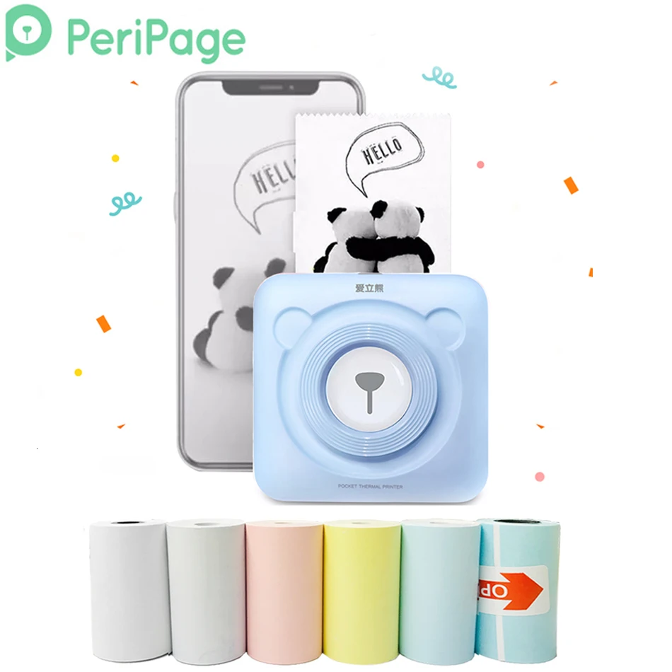 PeriPage A6 портативный тепловой Bluetooth принтер мини фото фотографии принтер для мобильного телефона Android iOS 58 мм Карманный принтер