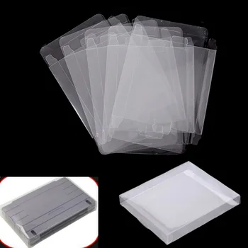 

5pcs/lot transparent Game Plastic Cartridge Protector Cover Box Case PET for Nintendo SNES/Super NES Boxed Game Protector