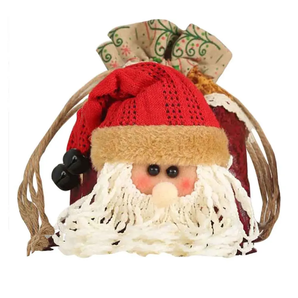 santa Рождественский подарок сумка праздничные украшения мультфильм яблоко сумка Санта Клаус Снеговик игрушечный олень конфеты мешок вечерние новогодние подарки Декор - Цвет: santa