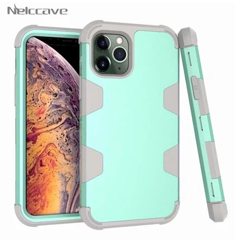 

10Pcs Shockproof Protect Hybrid Hard Rubber Impact Armor Phone Cases For iPhone 11 Pro XS Max XR X 8 7 6 Plus Protection Cover