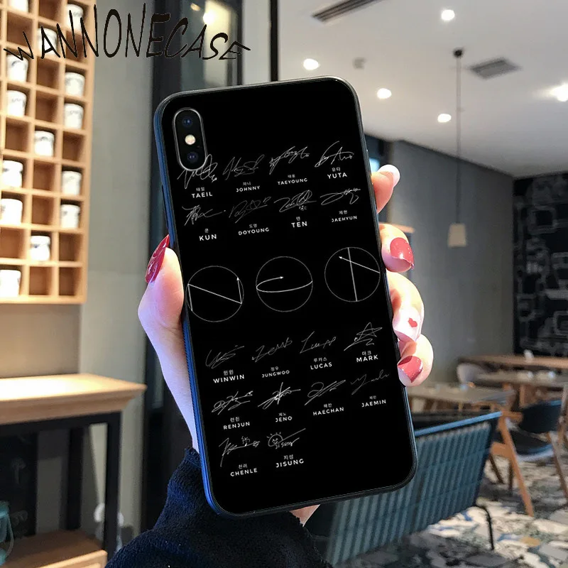 NCT 127 Kpop Boy Cover Hitam Lembut Shell Ponsel Case untuk iPhone 8 7 6 6S Plus X XS MAX 5 5S SE XR 11 11pro Promax Ponsel