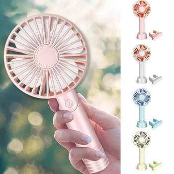 

Handheld Mini Fan USB Rechargeable Portable Fan Cooler With Mobile phone stents Pendable placement