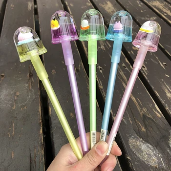 

1pcs Cute Rafting Liquid Gel Pen Go Swimming Cartoon Animal Student Stationery Pen Kawaii Canetas School Supplies