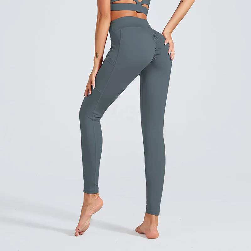 Kaminsky, 6 цветов, высокая талия, женские леггинсы, одноцветные, пэчворк, повседневные штаны, джеггинсы пуш-ап, сексуальные, женские, тонкие, для фитнеса, леггинсы - Цвет: Y-6072  Dark Grey