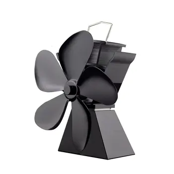 

Premium 5 Blades Heat Powered Stove Fan Fuel Saving Solid Aluminum Stove Fan Eco-friendly Household Stove Fan Blower
