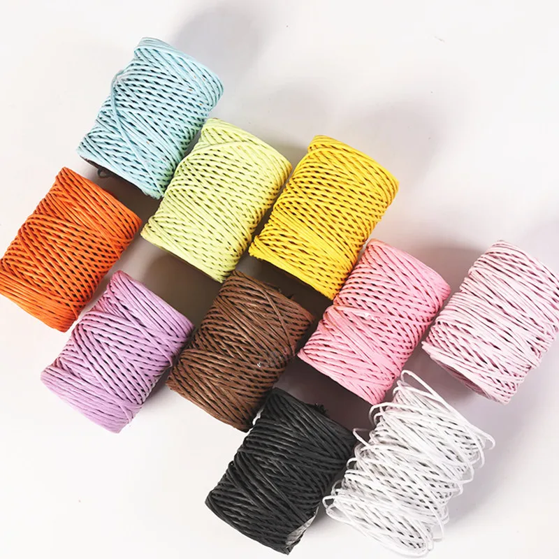 

Natural Paper rope with wire Burlap Jute Twine Hemp Rope Party paper rattan Cords Thread DIY Scrapbooking Craft Decor