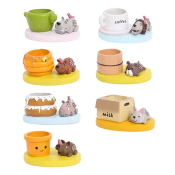 

Forest Animal Cartoon Painting Resin Flower Pot Plant Container Home 27RF