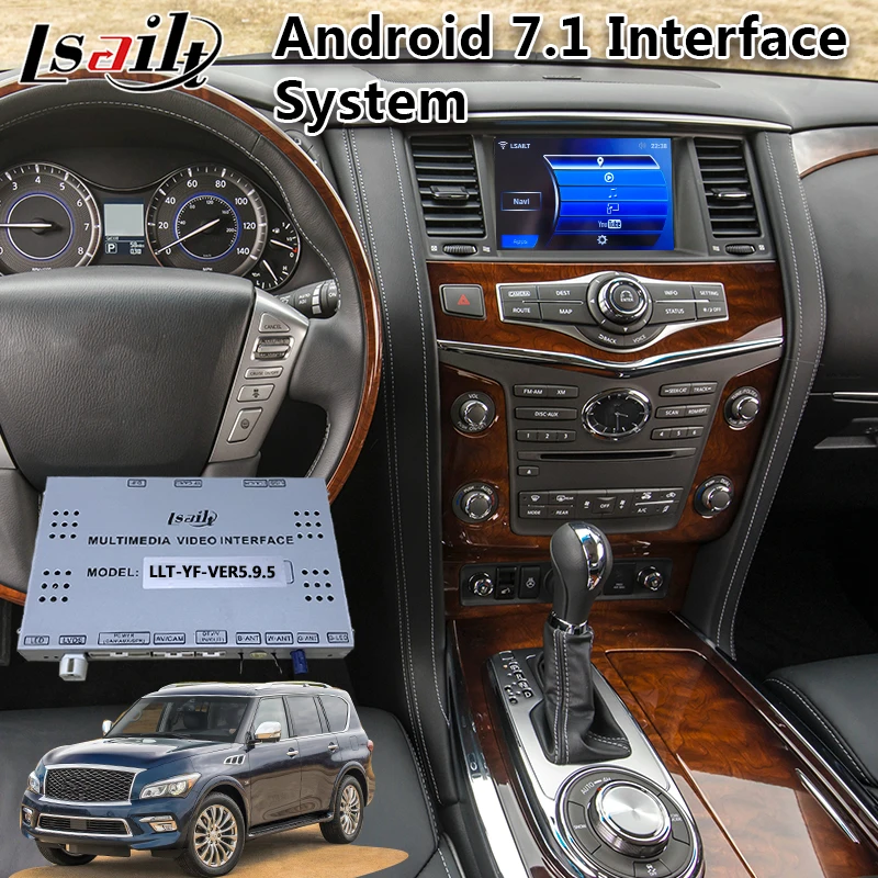 Android 7,1 мультимедийный видео интерфейс для Infiniti QX80/QX60/QX56/Q70- год, Автомобильный gps навигатор 3 Гб ram T7 cpu