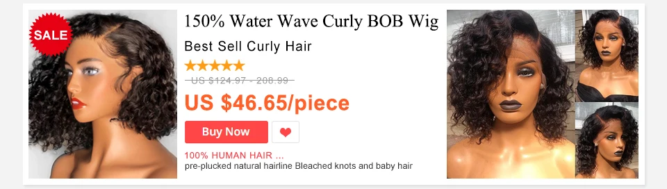 Волосы кружеве человеческих волос парики женщин волна воды фигурные предварительно сорвал бразильский парики волосы