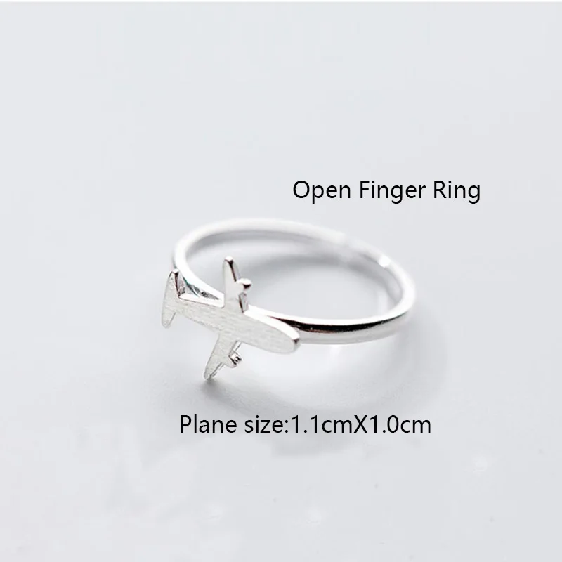 Trustdavis 925 пробы серебряные милые серьги с самолетом кольцо кулон ожерелье для женщин Стерлинговое серебро ювелирные изделия подарок DA456 - Окраска металла: Ring