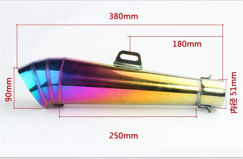 51 мм Универсальный Akrapovic мотоцикл выхлопной глушитель выхлопных газов для FZ1 R6 R15 R3 ZX6R ZX10 Z900 1000 CBR1000 GSXR1000 650 K7 K8 K11