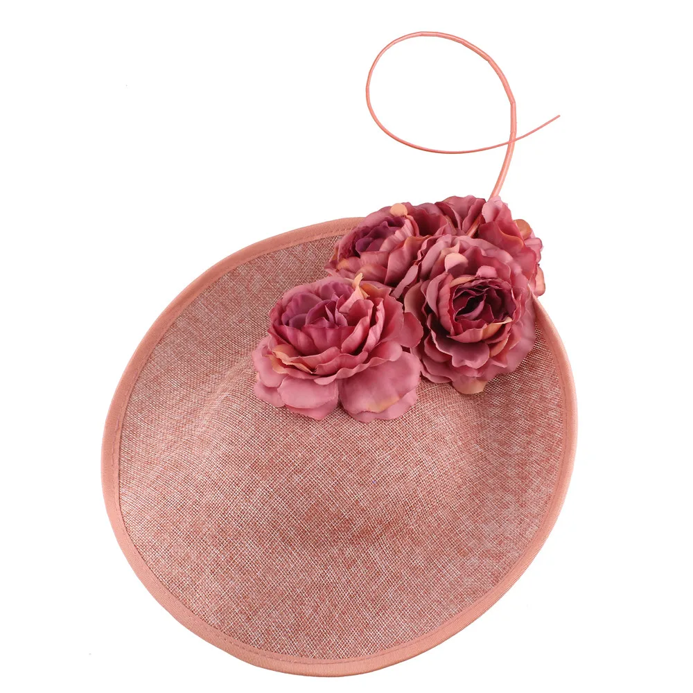 Большая Шляпа Дерби millinery вуалетки с причудливыми цветами роскошные женские головные уборы аксессуары женский головной убор повязки на голову модная Федора