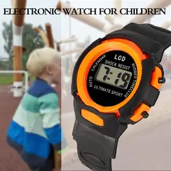 Детские часы для плавания, спортивные цифровые светодиодные аналоговые наручные часы, водонепроницаемые часы для мальчиков и девочек