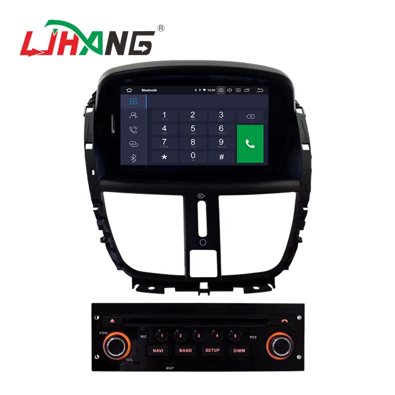 LJHANG Android 10 автомобильный мультимедийный плеер для Peugeot 207 2007 2014 WIFI 1 Din