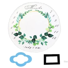 Милый ребенок 2 шт./компл. Детские ежемесячно веху Одеяло с рамка толщиной круглый ковер реквизит для фотосессии F1CB