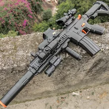 Pistolet électrique et manuel 2 en 1 M416, rafale automatique, jouet multifonctionnel, bombe à eau, fusil de Sniper pour enfants