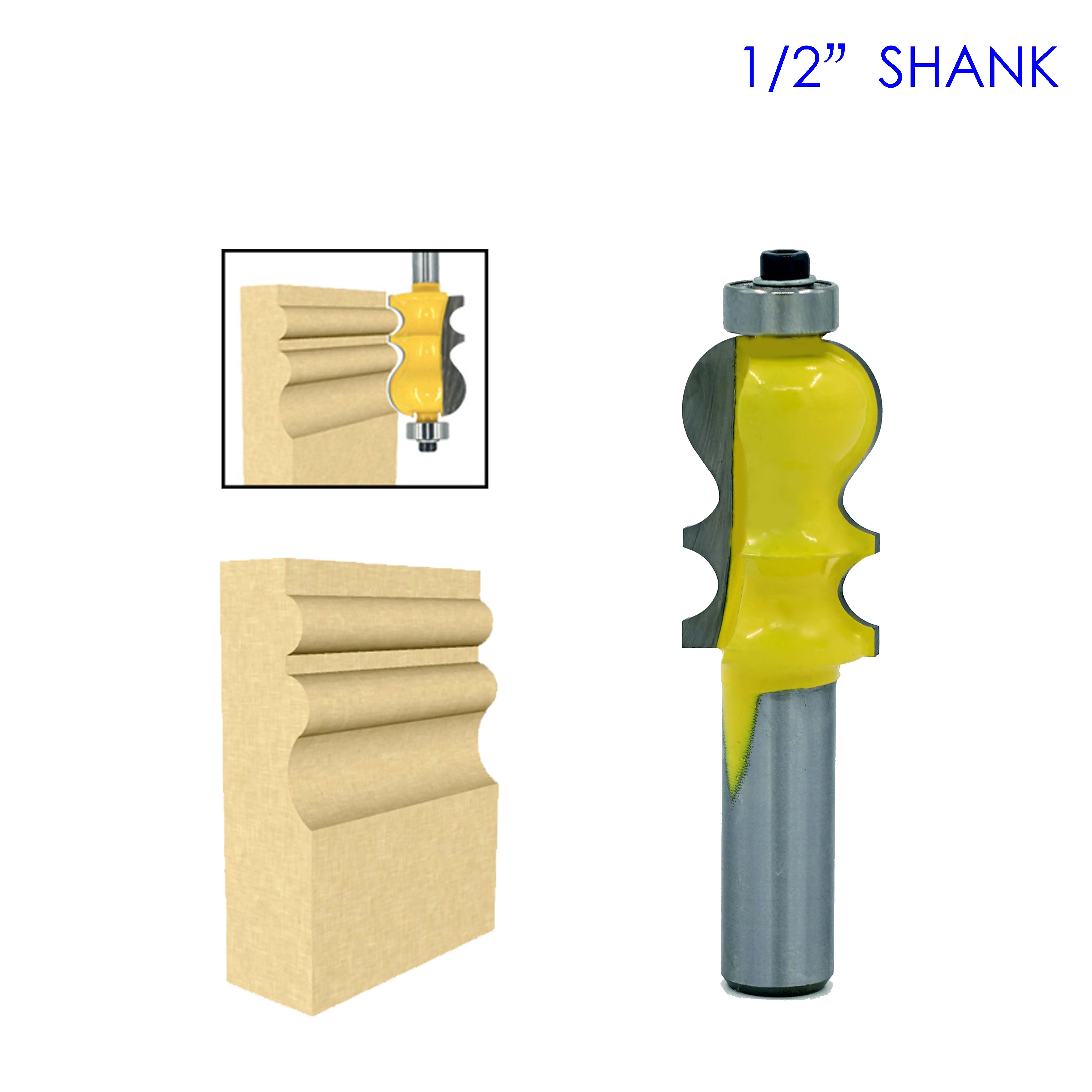 1pc 1/2" Shank Special Architectural Moulding Line Router Bit Woodworking Cutter Milling for Wood Bit Face Mill