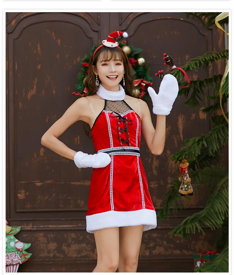 Костюм Санта-Клауса для женщин; костюм для костюмированной вечеринки в стиле Рождественского торта; платье для взрослых женщин; Рождественский Костюм