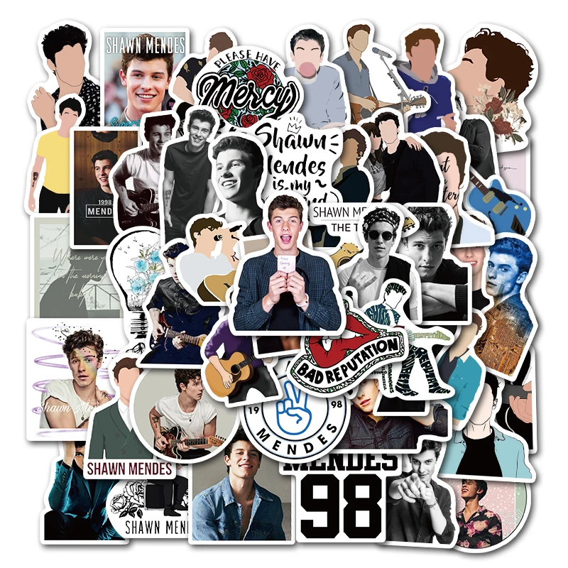 50 шт. в упаковке водонепроницаемый Shawn Mendes классный Красивый Декор наклейки на холодильник ноутбук скейтборд наклейка на телефон