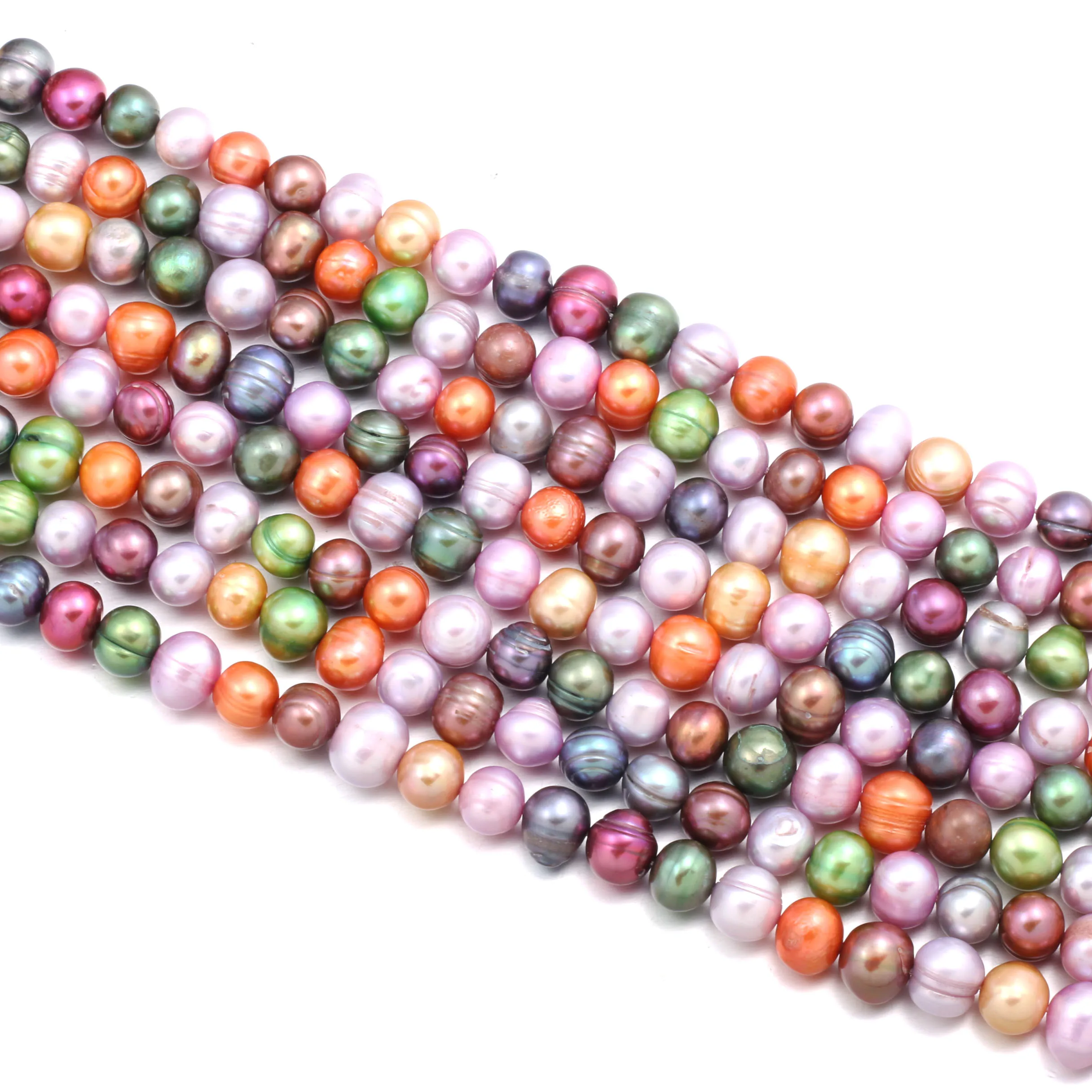 

Natural Freshwater Pearl Beads High Quality 36cm Mixing Color Round Punch Loose Beads for DIY Necklace Bracelet Jewelry Making