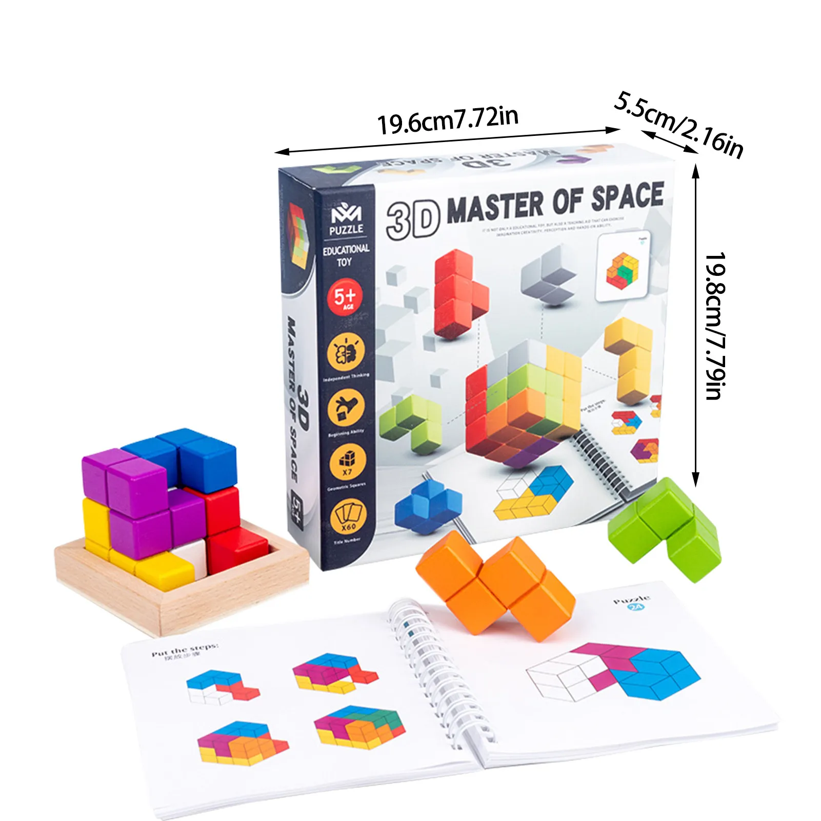 Caixa de Quebra-cabeças de Madeira Empilhamento de Jogos com Tijolos Brinquedos para Crianças Colorida Coloridos 26 Cheap Cubos mágicos