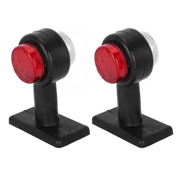 

2pcs 12LED Side Stalk Marker Light Lamp IP65 Waterproof Outline Car Truck Trailer 12V HL-Q-011-P