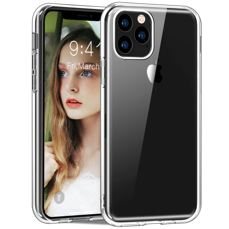 Yokata Clear Phone case for iPhone 11 pro Max Transparent Hard TPU Waterproof iphone capa Coque | Мобильные телефоны и