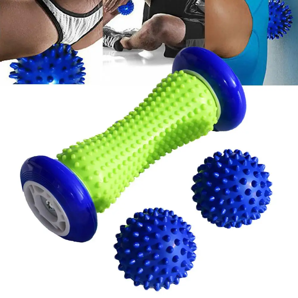 3Pcs Spiky Foot Roller Massage Ball Body Relax Pain Relief Back Leg