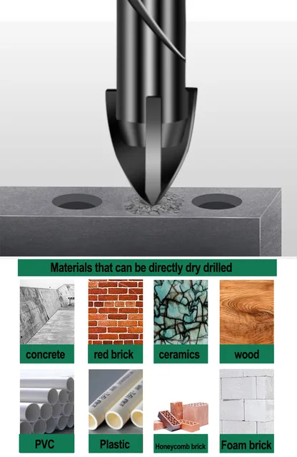CMCP-Foret triangulaire multi-matériaux, ouvre-trou, carrelage, béton,  brique, verre, bois, pierre, 3-12mm - AliExpress