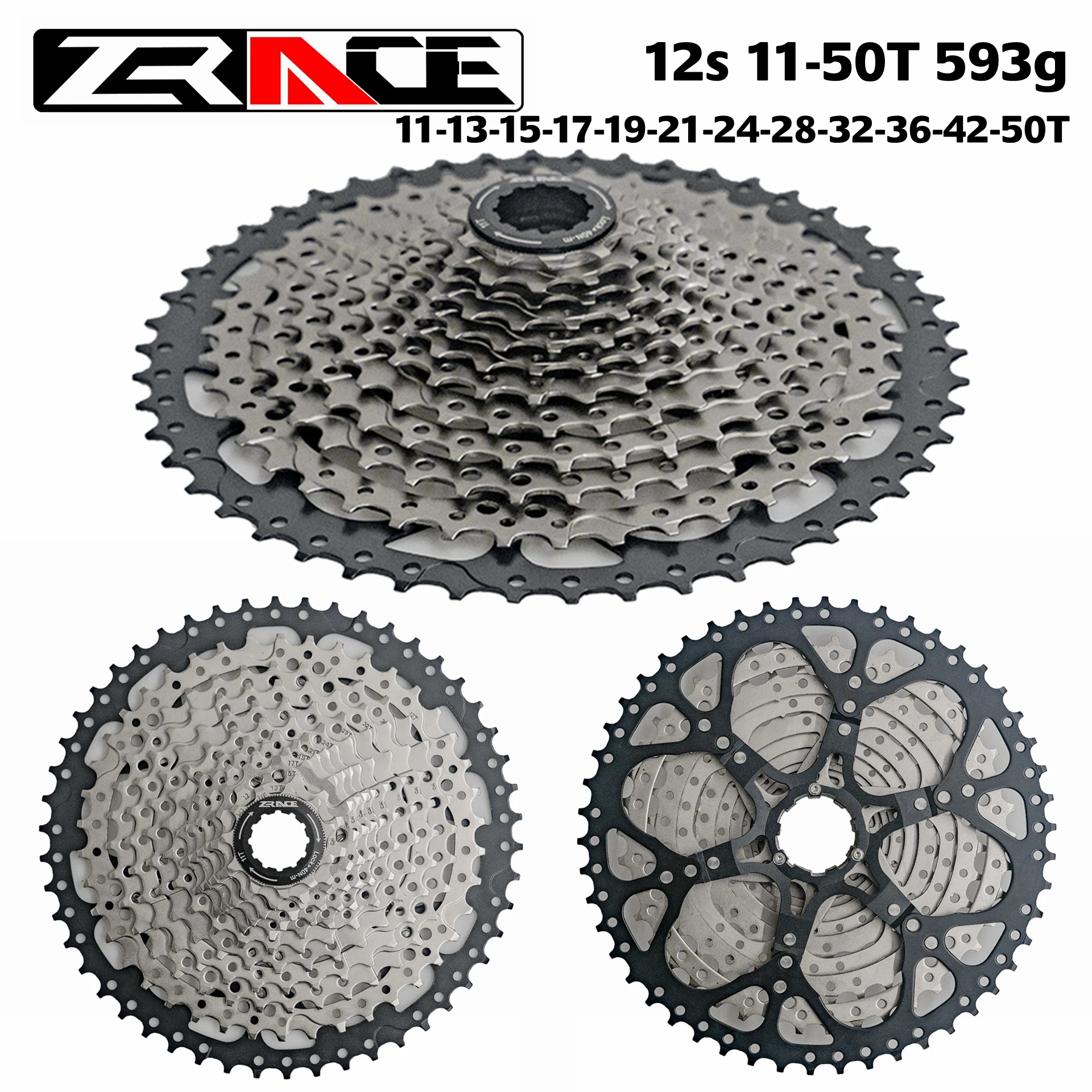 ZRACE кассета для велосипеда 8 9 10 11 скоростей MTB велосипед freewheel 11-42 T/11-46 T/11-50 T/11-52 T для ALIVIO/DEORE/SLX/XT - Цвет: 12s 50T
