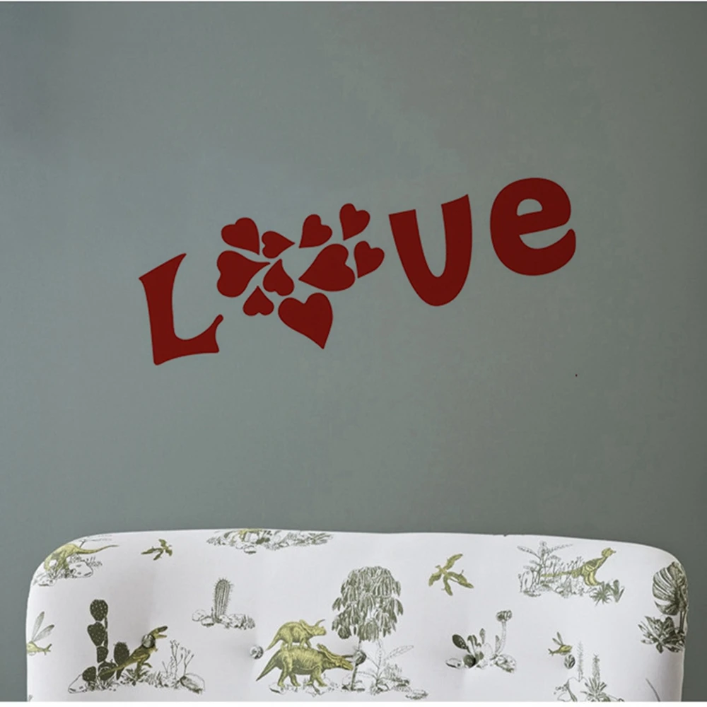 

3D Mirror Wall Stickers LOVE Heart Acrylic Decorative Wall Decoration Bathroom Living Room Mural Chambre Home Decor Decals