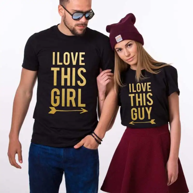 Забавная футболка с надписью I Love this girl guy для подруги и бойфренда женщин мужчин