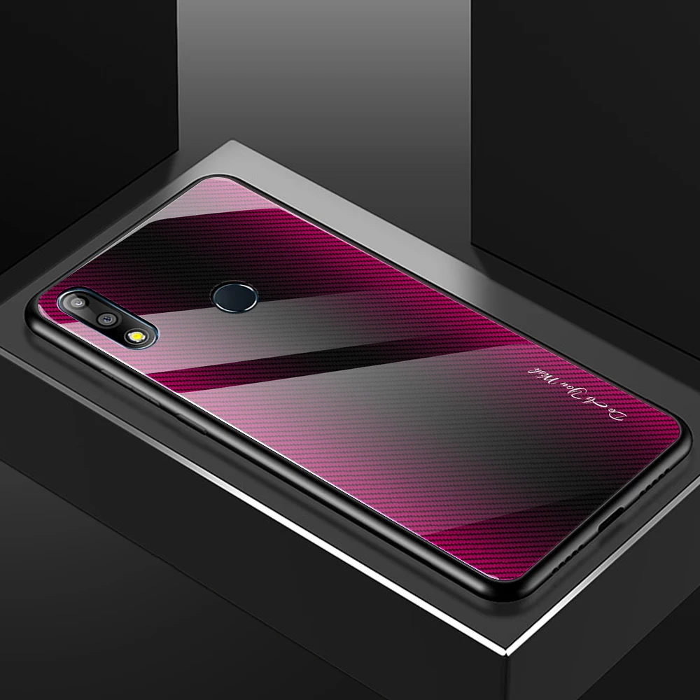 JM30 Модный градиентный чехол из закаленного стекла для телефона для ASUS Zenfone max pro m1 zb601kl zb602kl m2 zb631kl zb633kl защитный чехол-накладка - Цвет: JM30