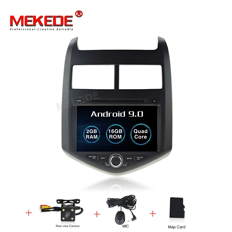 16G add camera MEKEDE 4G+ 64G Android 9,0 автомобильный Радио dvd-плеер мультимедиа для Chevrolet Aveo 2 2011- gps wifi BT Видео Стерео навигация - Цвет: 16G add camera