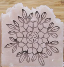 size 4cm Натуральное мыло ручной работы акриловое уплотнение Мини DIY натуральный органический стеклянный штамп - Цвет: size 4cm