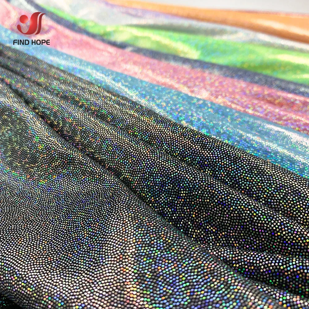 Holographic Glitter Iridescent Polyester Fabric for Fashion and Decor - 150cm Wide