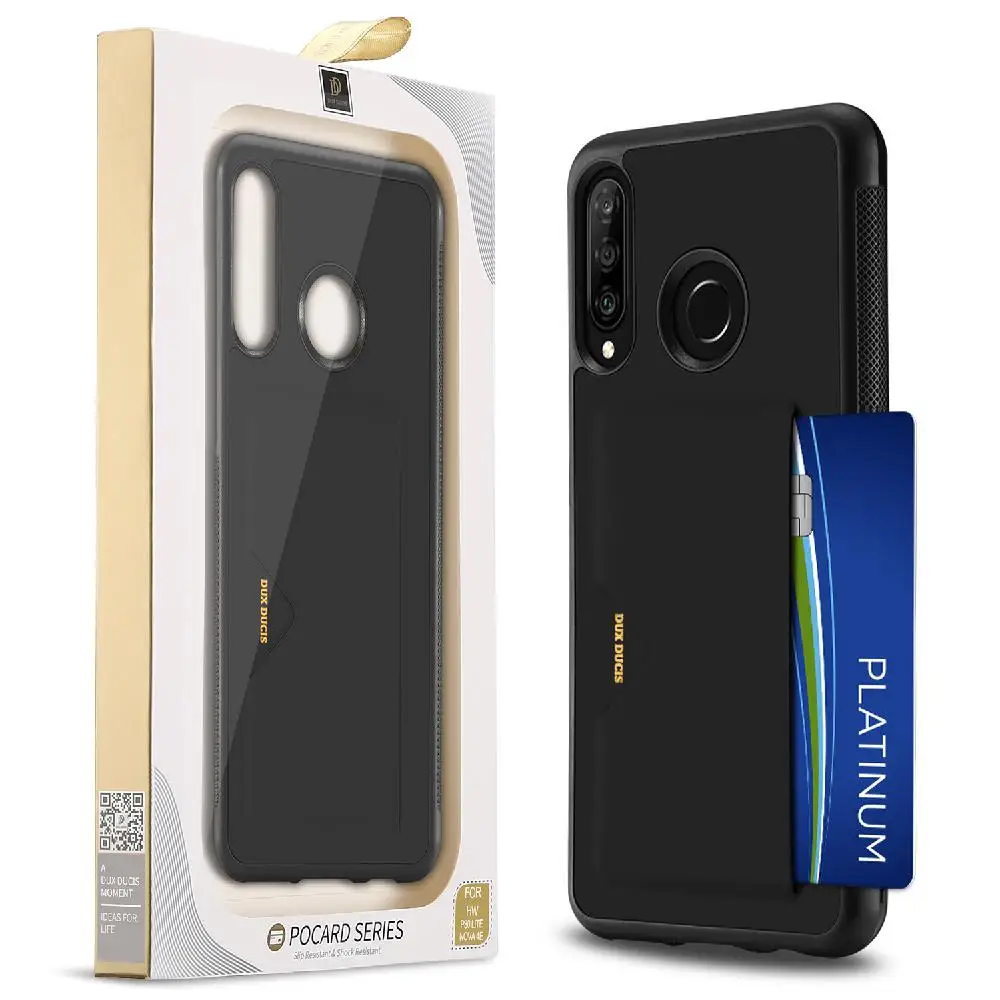 

For HUAWEI P30 lite 2019 Case Solid Color Full Protective Phone Case with Card Slot Support Wireless Charging Dust-resistant