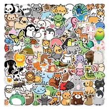 

100 new small animal graffiti stickers notebook scooter suitcase waterproof stickers cute stickers back to school