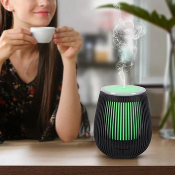 

Ultrasonic Air Humidifier Essential Oil Diffuser Aroma For Home Hollow Night Light Intelligent Wood Grain Aromatherapy Humidifie