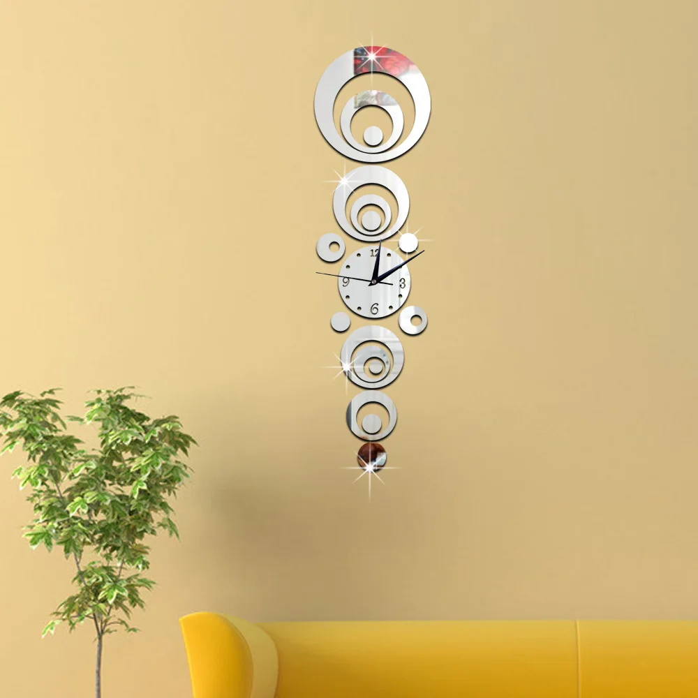 Snowball цифровые настенные часы с тихим ходом современный дизайн 3D DIY Зеркало Reloj De Pared гостиная настенные часы стикер Horloge Murale Klok