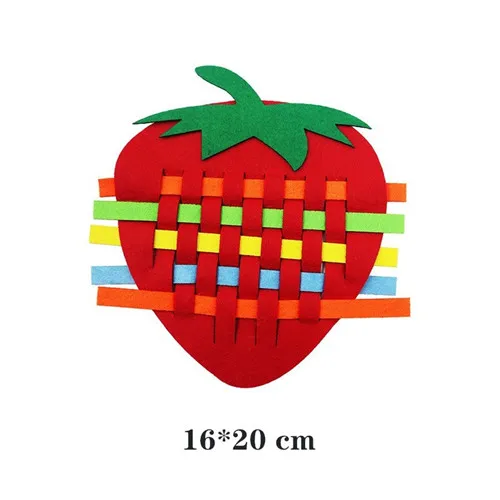 Strawberry 1 комплект шерстяного войлока ручной работы с животными Совы карликовый комплект для детей, обучение мозгу, родитель-ребенок, интерактивные игрушки, шерстяная кукла из фетра, обучающий войлок - Цвет: Strawberry