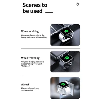 

For Watch Series 1 2 3 4 5 New Portable Mini 2W Wireless Charger USB Dock Adapter Fast Watch Wireless Charging Power