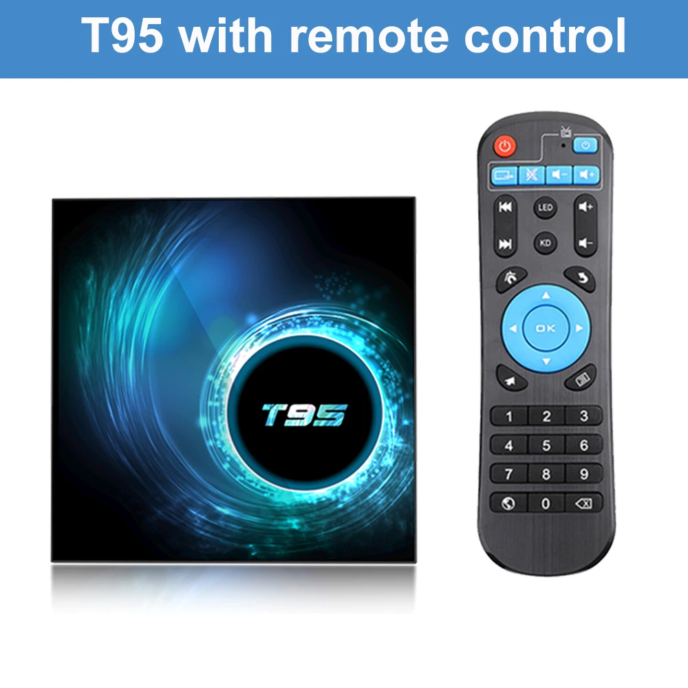 Original T95 android tv box bluetooth 5.0 2.4g & 5g Wifi 128g 3D Voice16g 32gb 64gb 4k Quad Core Set-Top Box Media Player