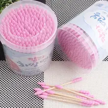 200Pcs Double Tipped Cotton Swabs Applicator Multipurpose Cotton Swab For Beauty Makeup Cleaning Remover (Random Color)