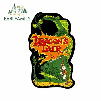 

EARLFAMILY 13cm x 8.1cm for Dragons Lair Arcade Vinyl Car Sticker Personality Creative Stickers JDM Accessories Window Decals