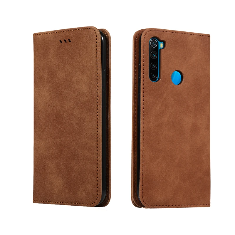 Для Xiaomi Redmi Note 8T чехол Чехол-книжка для телефона кошелек чехол Ретро Бизнес Стиль Флип кожаный чехол для Xiaomi Redmi Note 8T